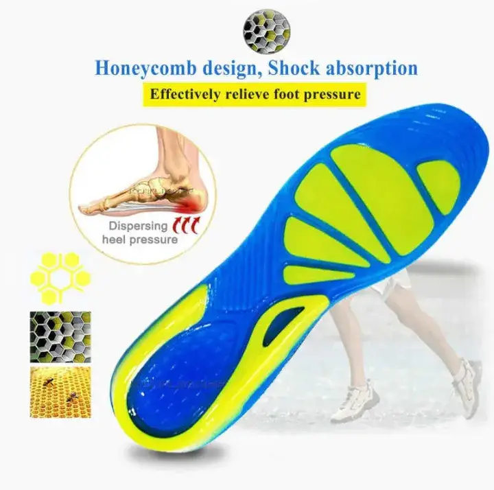 Buy Silicone Non-Slip Gel Soft Sport Shoe Insoles Massaging Insole Orthopedic Foot Care For Feet Shoes Sole Shock Absorption Pads at best price in Bangadesh