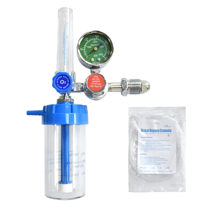 Buy Oxygen Cylinder Regulator with Flowmeter and Humidifier Bottle With Nasal Oxygen Cannula at best price in Bangladesh
