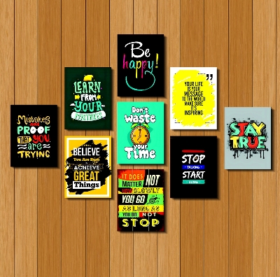 Picture of Home Decor 9pcs PVC Calligraphy Wallboard For Home