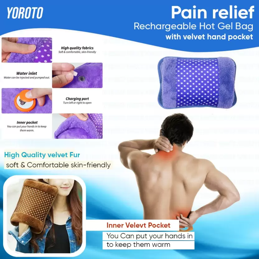 Picture of Electric Hot Water Bag Pain Remover - Multicolour