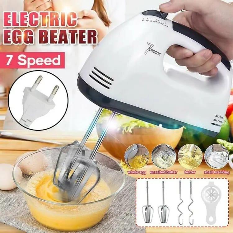 Picture of Scarlet 7 Speed Portable High Grade Hand Mixer, Egg Beater, Egg Cake/Cream Mixer -10