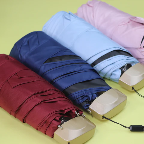 Buy Mini Umbrella Windproof Anti-UV Protection 5 Folding Umbrella at Best Price In Bangladesh