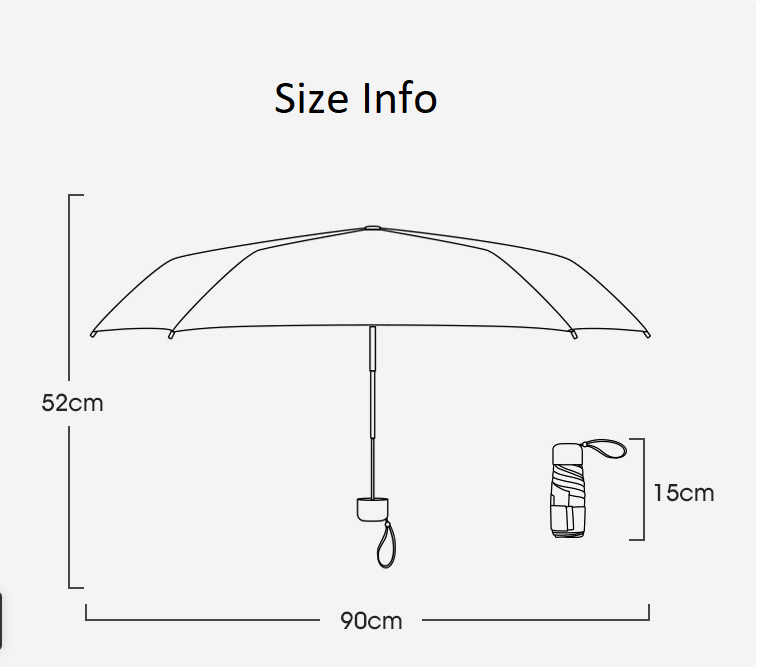 Buy Mini Umbrella Windproof Anti-UV Protection 5 Folding Umbrella at Best Price In Bangladesh