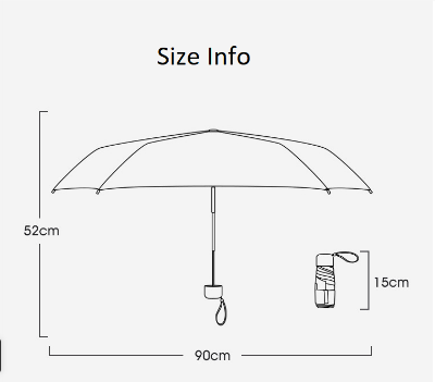 Buy Mini Umbrella Windproof Anti-UV Protection 5 Folding Umbrella at Best Price In Bangladesh