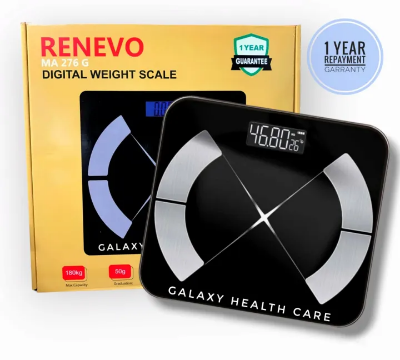 Buy শরীরের ওজন মাপার জন্য ডিজিটাল ওজন মেশিন ওজন মাপার স্কেল পুরু টেম্পার্ড গ্লাস lcd ডিসপ্লে সাথে 1 বছরের ওয়ারেন্টি এবং ব্যাটারি RS-278 - weight machine price in Bangladesh