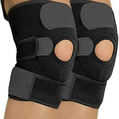 Buy  Galaxy Knee Cap for Men and Women, Adjustable Knee Support Patella, Knee Brace for Knee Pain Relief, Ligament Injury, Protection at Gym, Running,and Sports(pair) (free size) (Black,Pack of 2)   Best price in Bangladesh