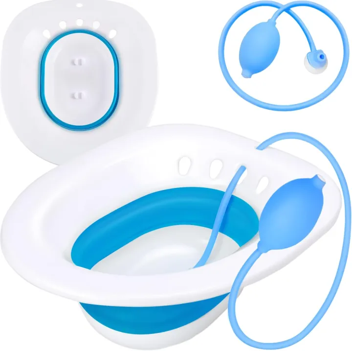  Buy Sitz Bath, Sitz Bath for Hemorrhoids, Sitz Bath for Toilet Seat, Postpartum Care, Sits Bath Kit for Women, Collapsible, Flusher Hose, Drain Holes, Wider Seating Area, Deeper Bowl at price in Bangladesh