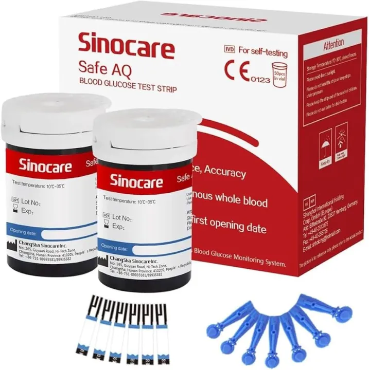 Buy sinocare-safe-aq-blood-glucose-test-strip-50-strips Best price in Bangladesh