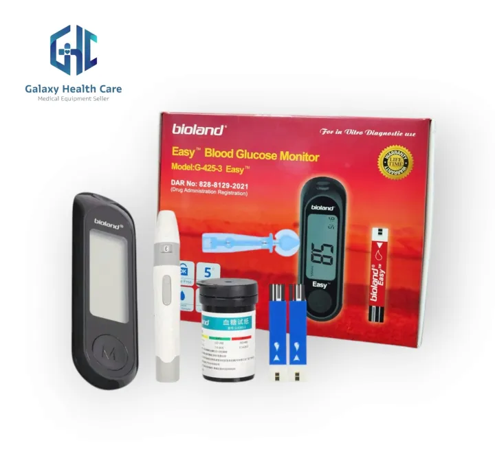 Buy blood-glucose-meter-diabetes-testing-kit-lancet-machine-sugar-meter-glucometer-10-test-strips-5s-get-data-fast Best price in Bangladesh 