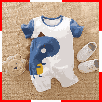 Buy Newborn-2years Baby Dinosaur Print Romper at Best Price in Bangladesh