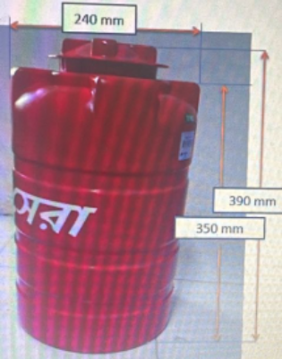 Picture of Sera 15L BLOW Tank with Tap Red