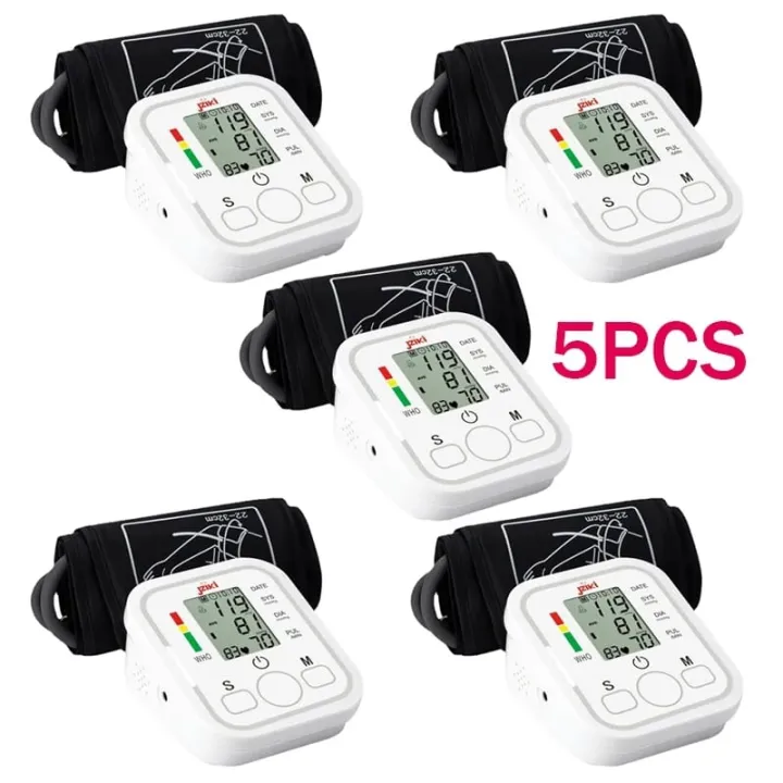  Buy 5pcs Blood Pressure Monitor Upper Arm Automatic Tonometer Digital Blood Pressure Meter BP Medical Sphygmomanometer Pulse at Best price in Bangladesh
