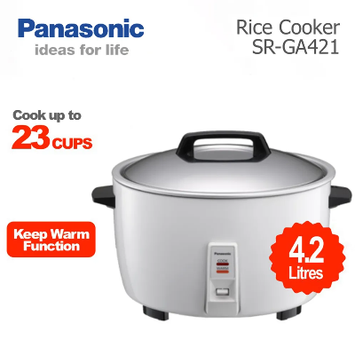 Buy Panasonic 4.2 Liter 1400W Stainless Steel Lid, Keep Warm Function Rice Cooker (SR-GA421) Online at Best Price In Bangladesh