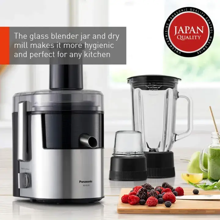 Buy Panasonic 800W 2 Jars 3-in-1 Juicer Blender & Grinder Stainless Steel Body (MJ-DJ31) Online at Best Price In Bangladesh