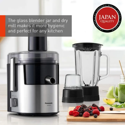 Buy Panasonic 800W 2 Jars 3-in-1 Juicer Blender & Grinder Stainless Steel Body (MJ-DJ31) Online at Best Price In Bangladesh