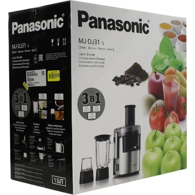Buy Panasonic 800W 2 Jars 3-in-1 Juicer Blender & Grinder Stainless Steel Body (MJ-DJ31) Online at Best Price In Bangladesh