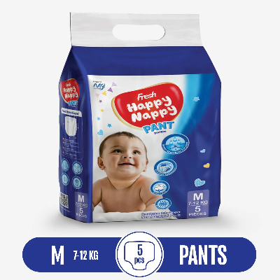 Buy  Fresh Happy Nappy Pant Diaper 7-12 KG (M Size) 5 Pcs Mini Pack at Best Price In Bangladesh
