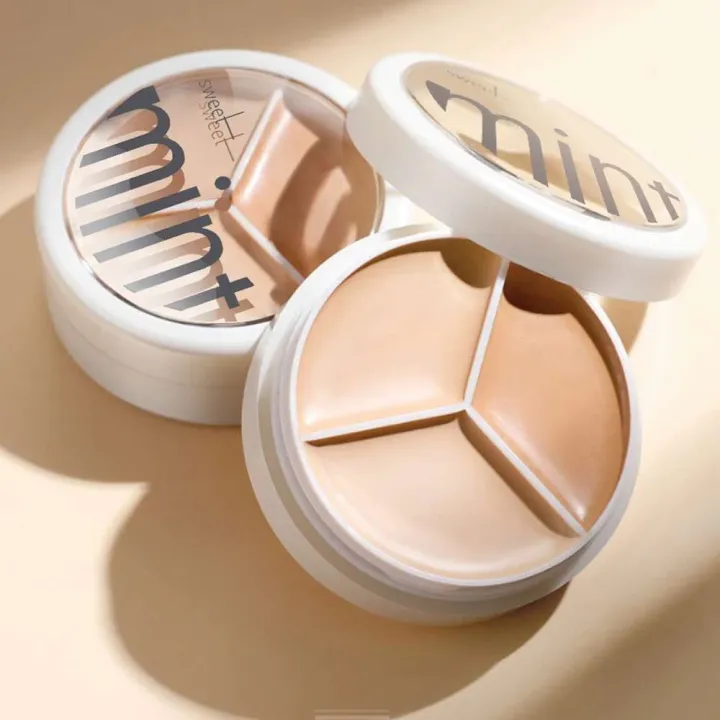 Picture of Sweet Mint Concealer, Tri-color Concealer Palette of Covers Acne Marks 