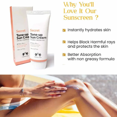 Picture of Christian Dean Secret Tone-Up Sun Cream with SPF50+ - 70ml 