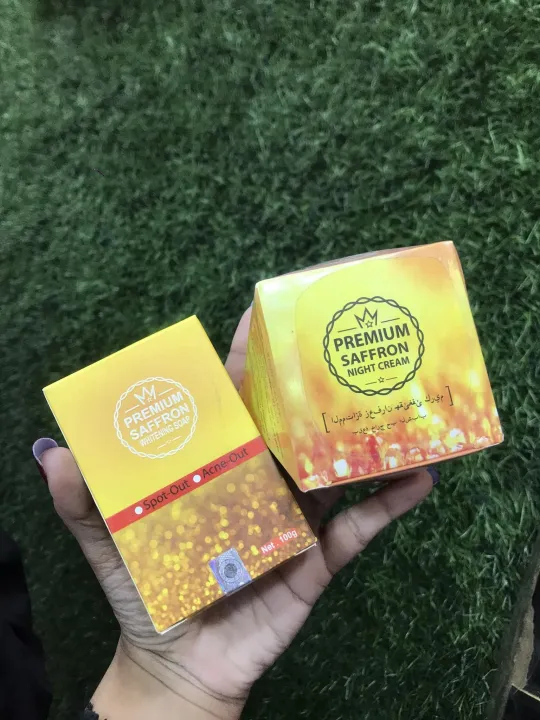 Picture of Saffron Cream & Hand Saffron soap combo Pack 2 in 1