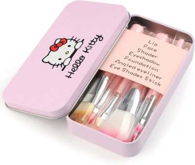 Picture of Hello Kitty Mini Makeup Brush Set of 7 Pieces - Pink