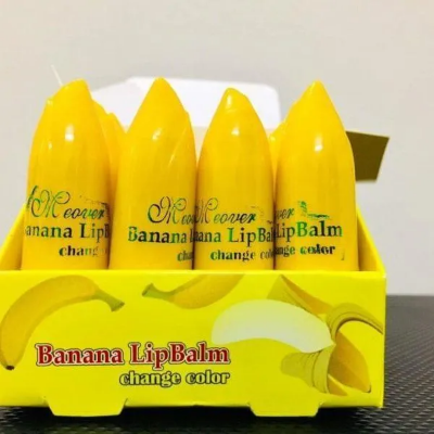 Picture of Banana Lip Balm & Lipstick for Pinkish Lips -12 pcs 