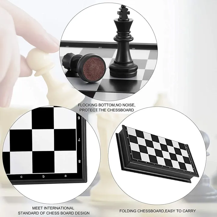 Picture of Magnetic Chess Board High Class Chess Set with Folding Chess Board 10" × 10" 