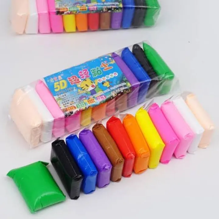Picture of 12 Colors Set Super Light Clay with 3 Tools 