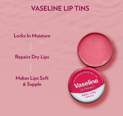 Picture of Vaseline Lip Therapy Rossy Lips 20g 1pcs - Authentic Rose Flavour Lip Balm