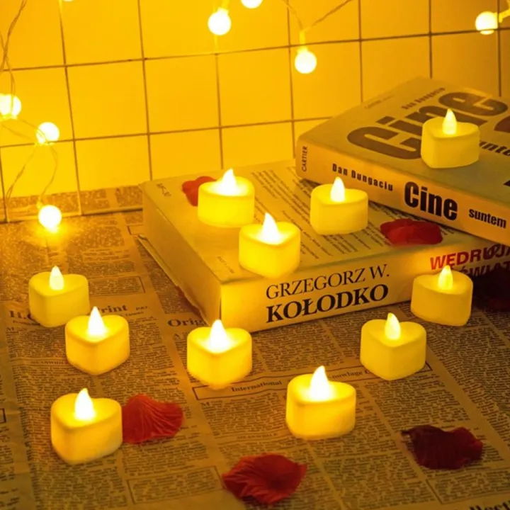 Picture of Artificial fire LED candle Golden 6 piece for home decoration