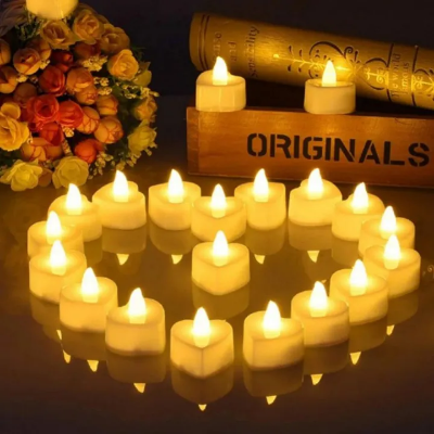 Picture of Artificial fire LED candle Golden 6 piece for home decoration