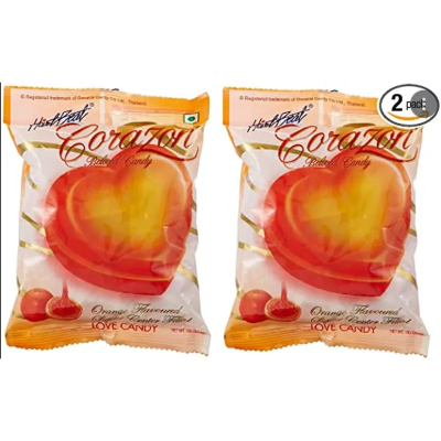Picture of Heart Beat Corazon Love Candy Orange Flavoured Candy 150Gm