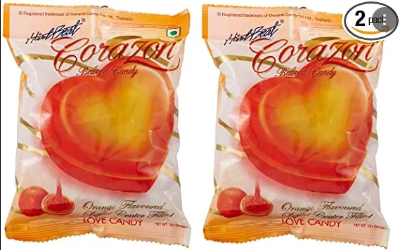 Picture of Heart Beat Corazon Love Candy Orange Flavoured Candy 150Gm
