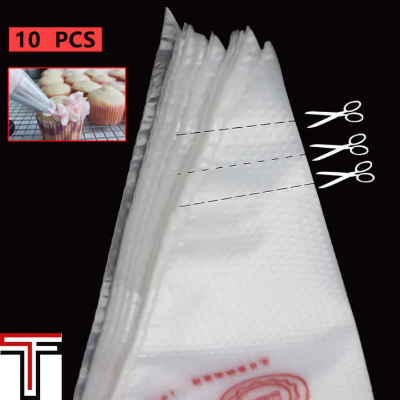 Picture of 10pcs Plastic Disposable Piping Bags Cake Cream Decorating