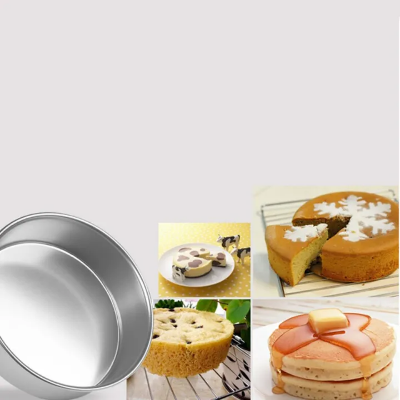 Picture of 4Pcs Round shape Cake Mold,Aluminum Round cake mold 4pis set,Make Cake,Pudding And More,Oven Proof Cake Pan Set.