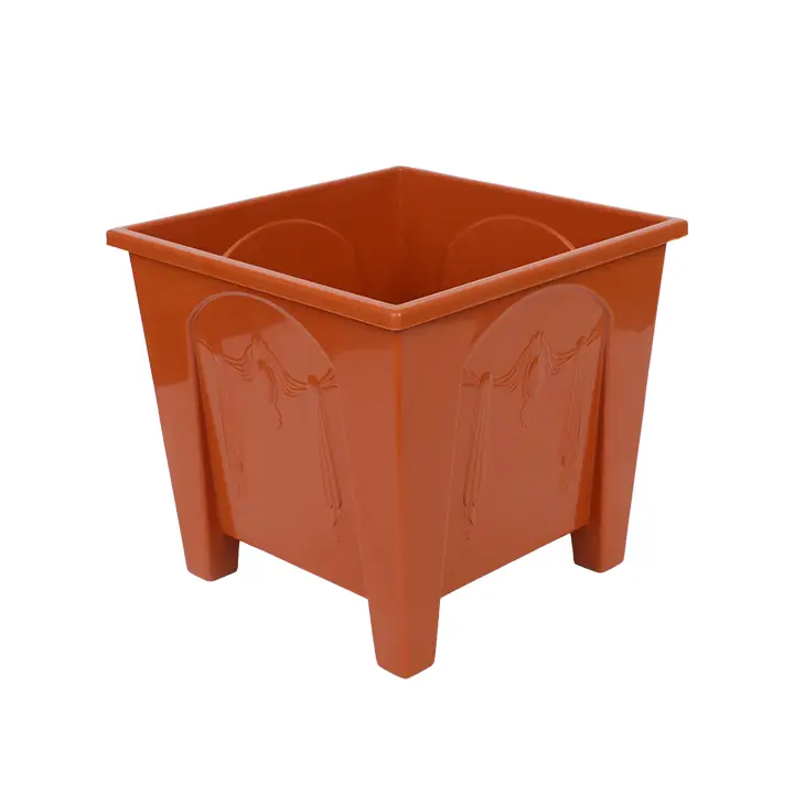 Buy Square Flower Tub 8" Sandal Wood (4L)-TEL for Gardening in balcony, roof or indoor space for adding a touch of greenery to your home or office at Best Price In Bangladesh	