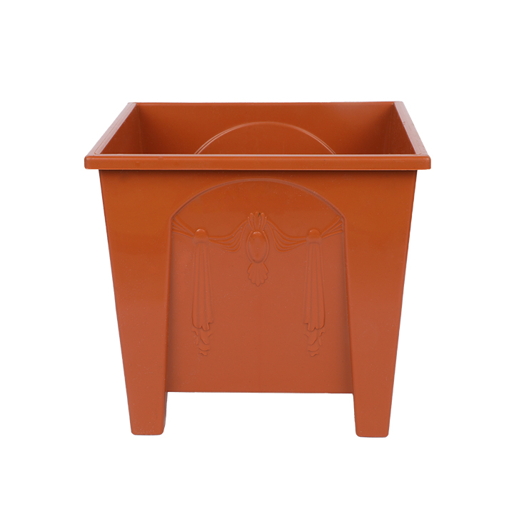 Buy Square Flower Tub 8" Sandal Wood (4L)-TEL for Gardening in balcony, roof or indoor space for adding a touch of greenery to your home or office at Best Price In Bangladesh	