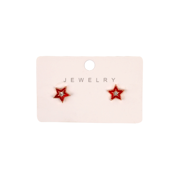 Buy Star shaped Earrings Red Star 925 Silver Post at Best Price in Bangladesh