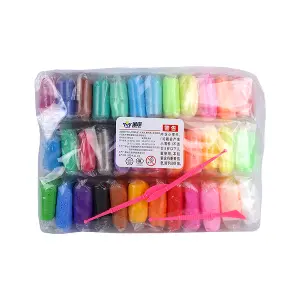 Air dry clay set for kids, harmless lightweight modeling clay, highly malleable, colorful clay, educational clay 36 Colors
