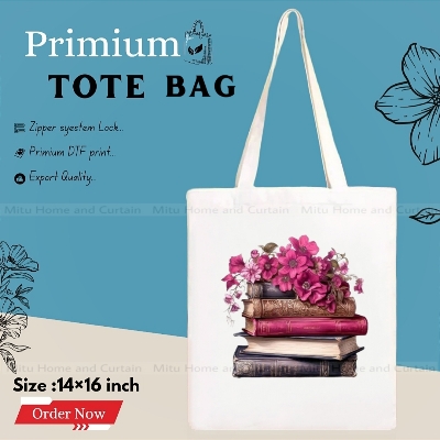 Buy Premium Tote Bag with Zipper Canvas Tote Bag for Women Trendy Shopping Bag / College Bag / University Bag Tote Bag, Canvas Bag with Zipper White , Black at Best Price In Bangladesh