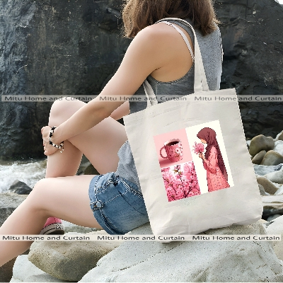 Buy Premium Tote Bag with Zipper Canvas Tote Bag for Women Trendy Shopping Bag / College Bag / University Bag Tote Bag, Canvas Bag with Zipper White , Black at Best Price In Bangladesh