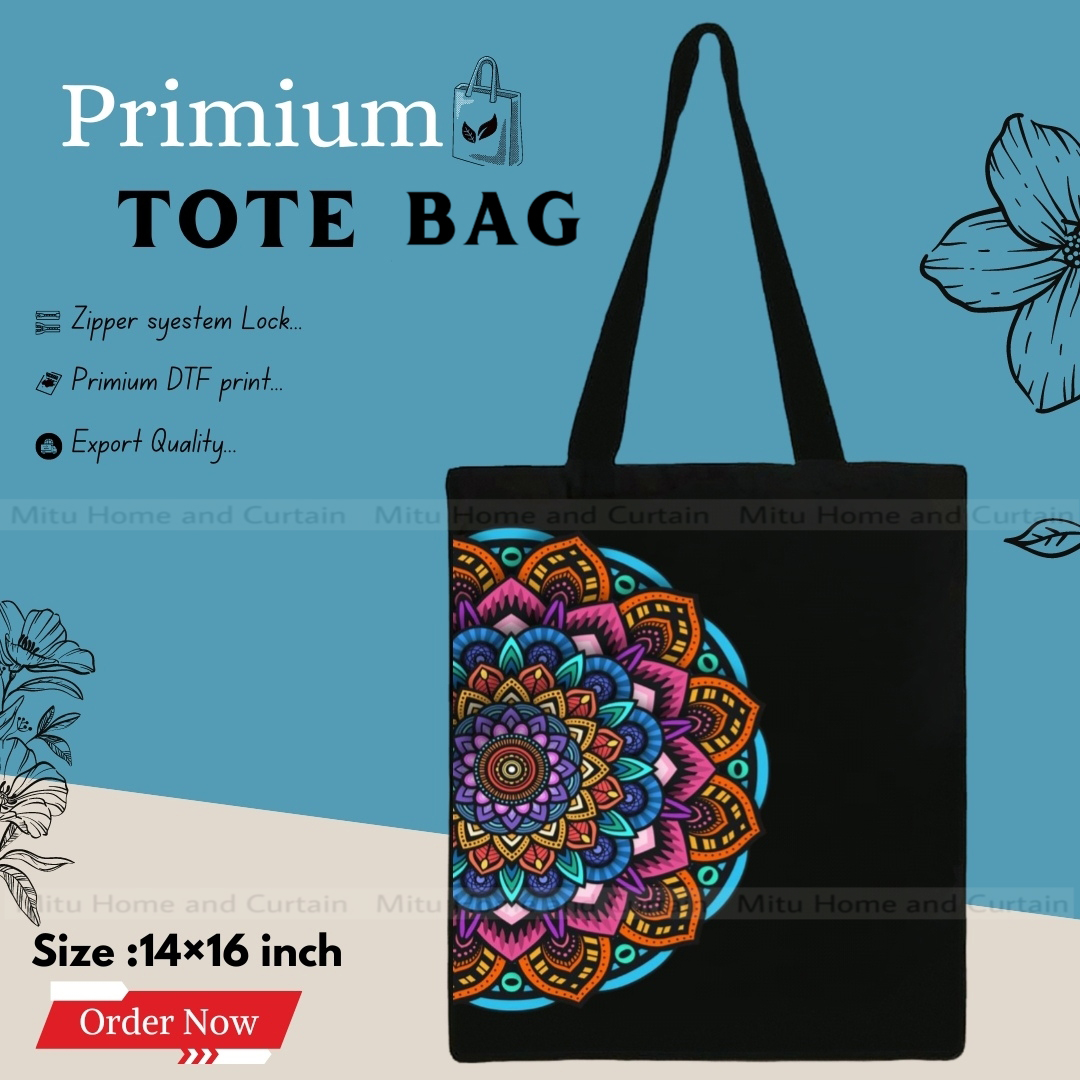 Buy Premium Tote Bag with Zipper Canvas Tote Bag for Women Trendy Shopping Bag / College Bag / University Bag Tote Bag, Canvas Bag with Zipper White , Black at Best Price In Bangladesh