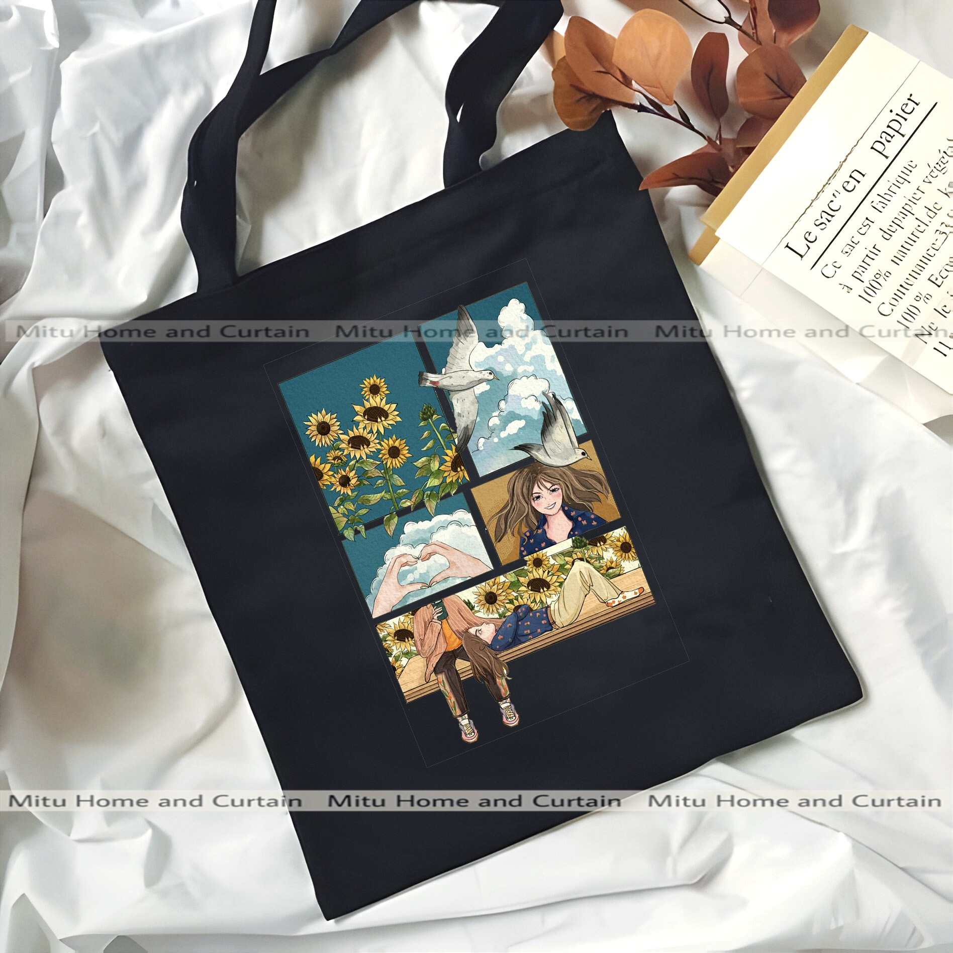 Buy Premium Tote Bag with Zipper Canvas Tote Bag for Women Trendy Shopping Bag / College Bag / University Bag Tote Bag, Canvas Bag with Zipper White , Black at Best Price In Bangladesh