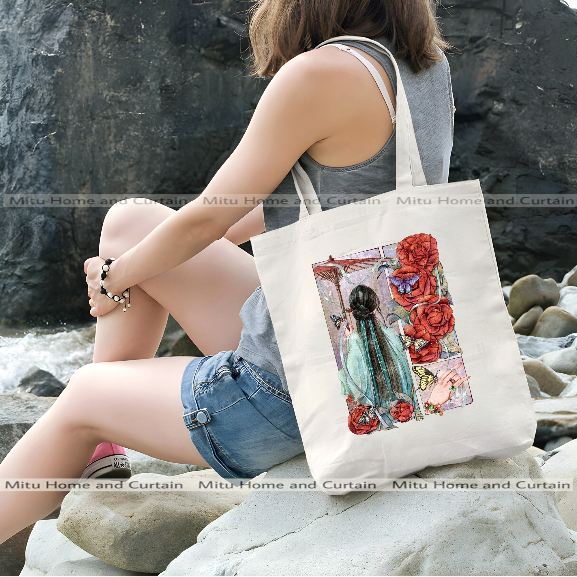 Buy Premium Tote Bag with Zipper Canvas Tote Bag for Women Trendy Shopping Bag / College Bag / University Bag Tote Bag, Canvas Bag with Zipper White , Black at Best Price In Bangladesh