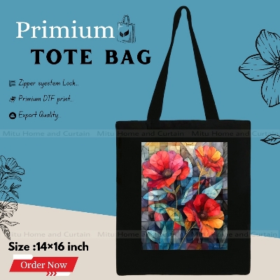 Buy Premium Tote Bag with Zipper Canvas Tote Bag for Women Trendy Shopping Bag / College Bag / University Bag Tote Bag, Canvas Bag with Zipper White , Black at Best Price In Bangladesh