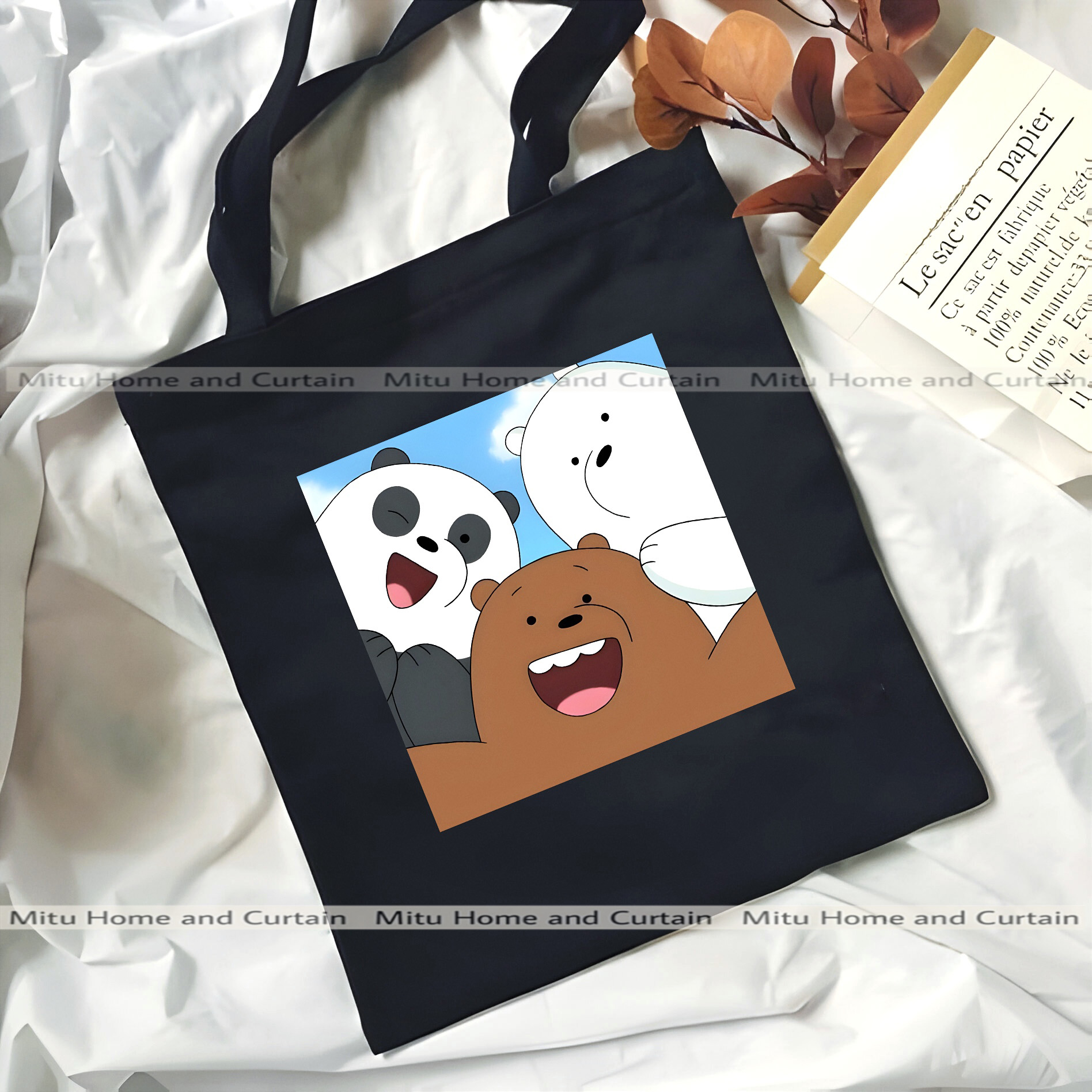 Buy Premium Tote Bag with Zipper Canvas Tote Bag for Women Trendy Shopping Bag / College Bag / University Bag Tote Bag, Canvas Bag with Zipper White , Black at Best Price In Bangladesh