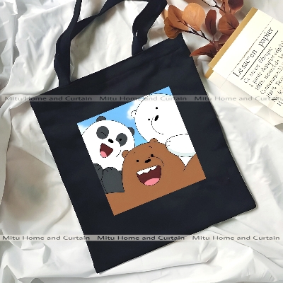 Buy Premium Tote Bag with Zipper Canvas Tote Bag for Women Trendy Shopping Bag / College Bag / University Bag Tote Bag, Canvas Bag with Zipper White , Black at Best Price In Bangladesh