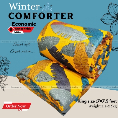Buy Comforter for Winter King size Exclusive Comforter with Mix Cotton fabric (2.2-2.5Kg) 84*90 inch European cube style (1pcs Box) White , Red , Pink , Blue at Best Price In Bangladesh