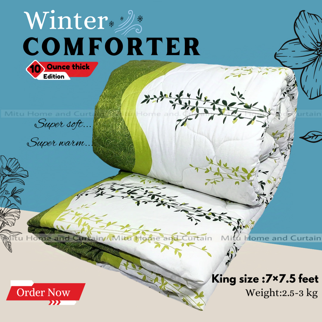 Buy Comforter for Winter King size Exclusive Comforter with Full Cotton fabric (2.6-3kg) 84*90 inch European cube style (1pcs Box) White , Red , Pink , Blue at Best Price In Bangladesh