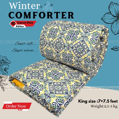 Buy Comforter for Winter King size Exclusive Comforter with Full Cotton fabric (2.6-3kg) 84*90 inch European cube style (1pcs Box) White , Red , Pink , Blue at Best Price In Bangladesh